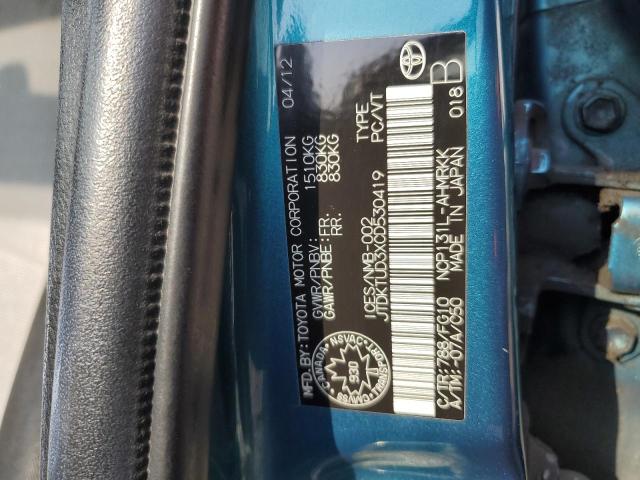 2012 TOYOTA YARIS   