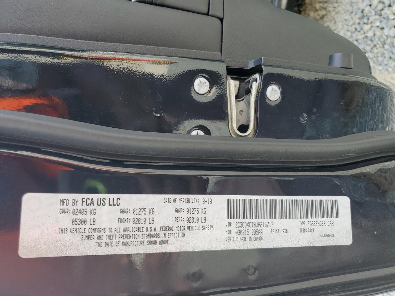 2018 Dodge Charger R/T VIN: 2C3CDXCT9JH215717 Lot: 69674875