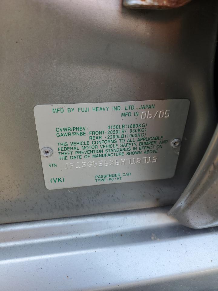 2006 Subaru Forester 2.5X VIN: JF1SG636X6H718713 Lot: 68069835