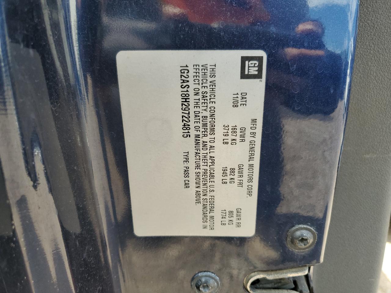 2009 Pontiac G5 VIN: 1G2AS18H297224815 Lot: 70871495