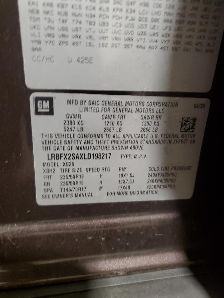 2020 Buick Envision Essence VIN: LRBFX2SAXLD198217 Lot: 68440965