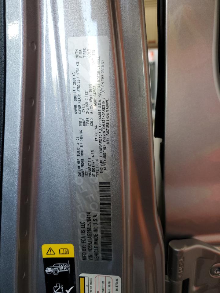 2021 Jeep Gladiator Sport VIN: 1C6HJTAG2ML570414 Lot: 67946845