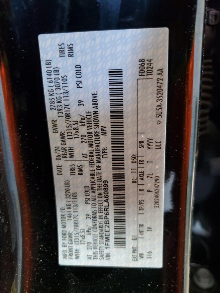 2024 Ford Bronco Wildtrak VIN: 1FMEE2BP6RLA60899 Lot: 69285675