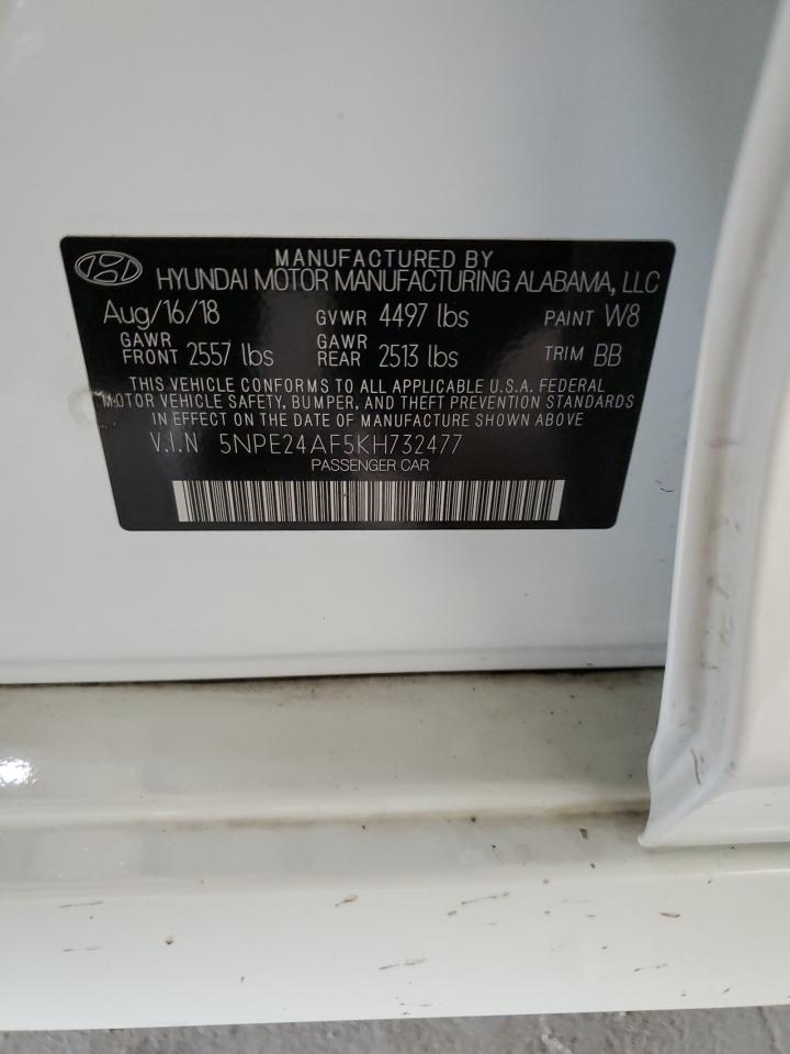2019 Hyundai Sonata Se VIN: 5NPE24AF5KH732477 Lot: 68531465