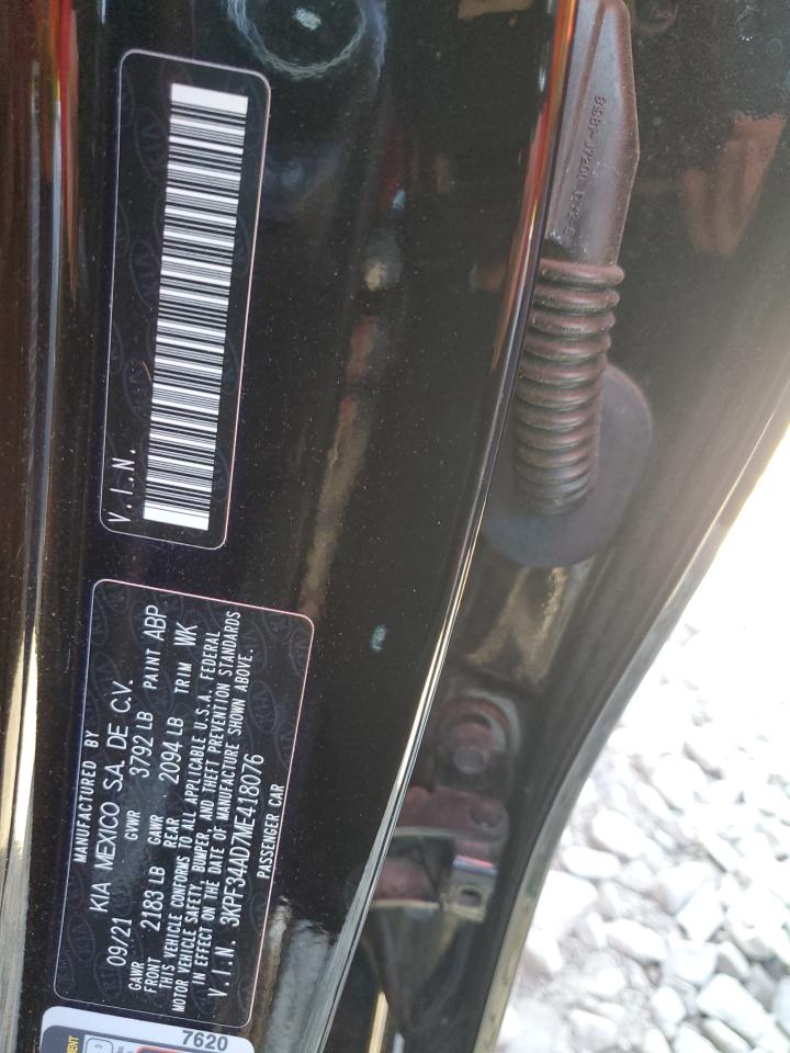 2021 Kia Forte Gt Line VIN: 3KPF34AD7ME418076 Lot: 69639475