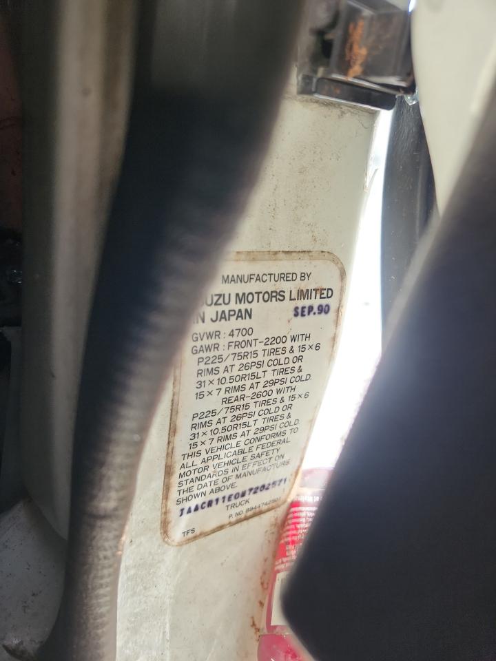 1991 Isuzu Conventional Short Bed VIN: JAACR11E0M7202571 Lot: 70058095