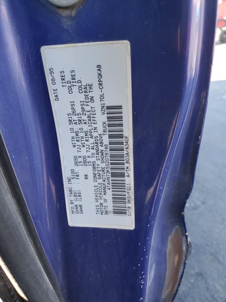 1995 Toyota Tacoma Xtracab Sr5 VIN: 4TAVN73K5SZ078748 Lot: 67601985