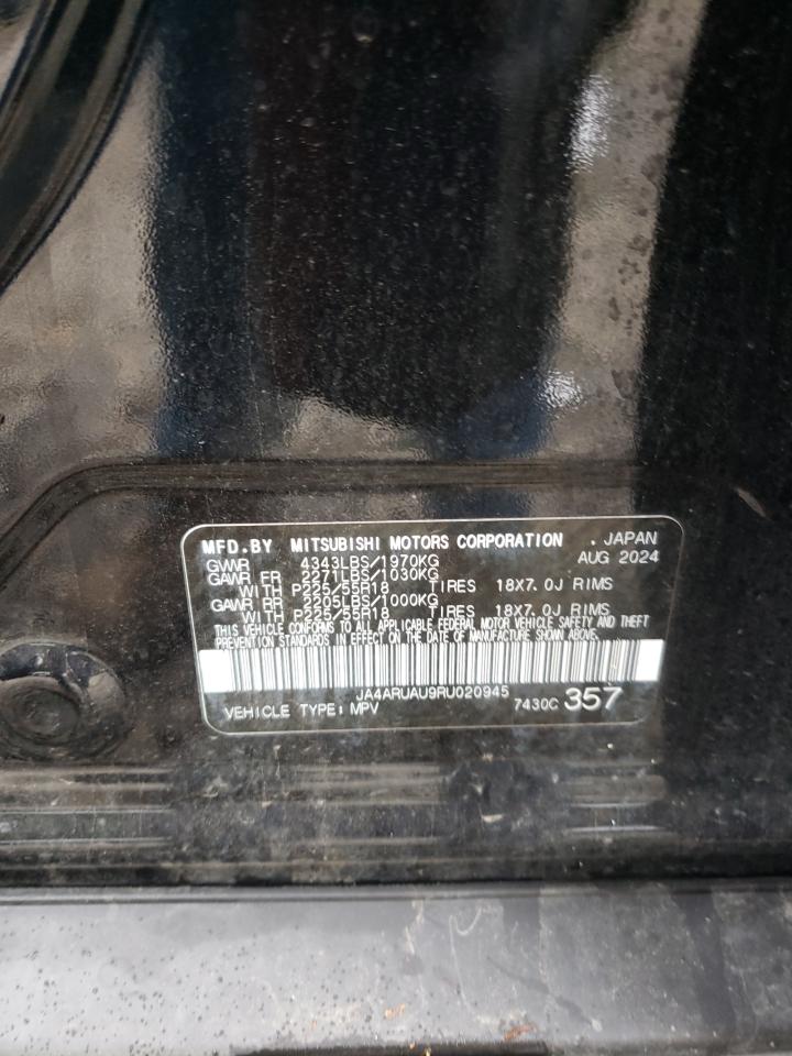 2024 Mitsubishi Outlander Sport S/Se VIN: JA4ARUAU9RU020945 Lot: 69436395