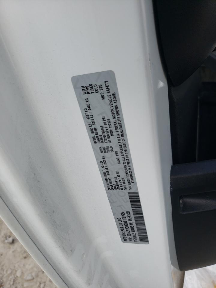 2022 Ram Promaster 2500 2500 High VIN: 3C6LRVCG7NE100725 Lot: 69000425