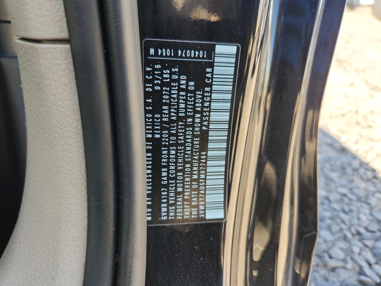 2015 Volkswagen Golf VIN: 3VW917AU5FM077464 Lot: 69084665