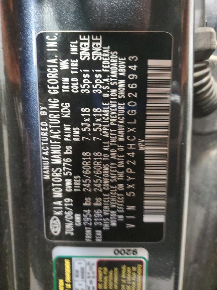 2020 Kia Telluride Lx VIN: 5XYP24HCXLG026943 Lot: 70764975