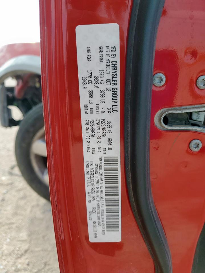 2013 Ram 1500 Slt VIN: 1C6RR6LTXDS518656 Lot: 69654105