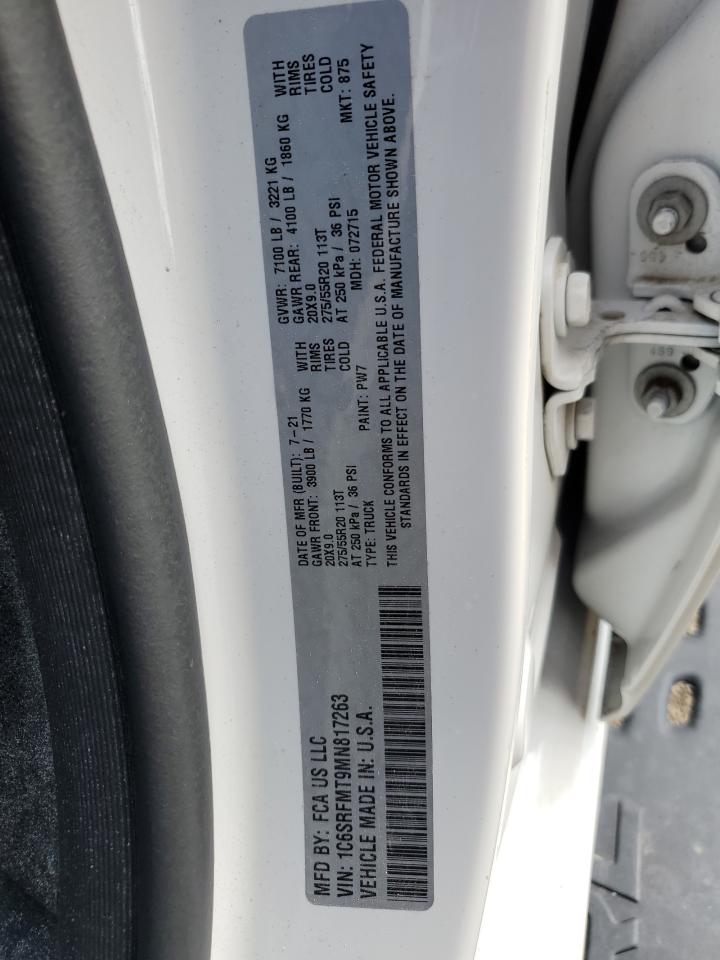 2021 Ram 1500 Big Horn/Lone Star VIN: 1C6SRFMT9MN817263 Lot: 70137675