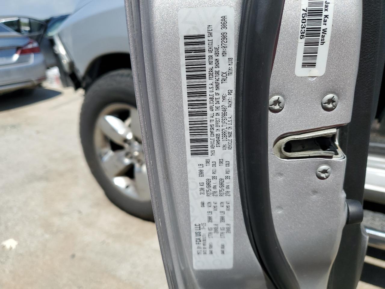 2015 Ram 1500 Slt VIN: 1C6RR7LT1FS786407 Lot: 69960055