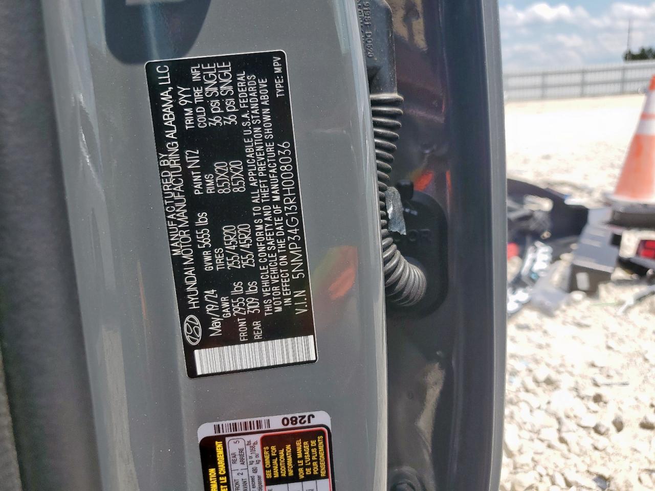 2024 Hyundai Santa Fe Limited VIN: 5NMP34G13RH008036 Lot: 70464775