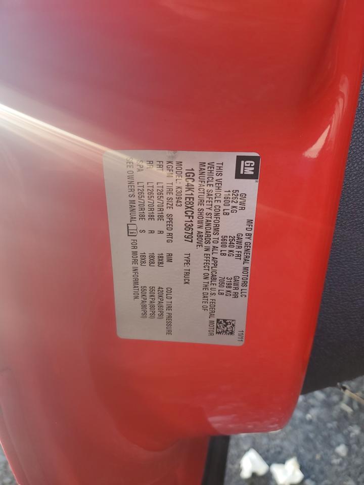 2012 Chevrolet Silverado K3500 Ltz VIN: 1GC4K1E8XCF136797 Lot: 69865265