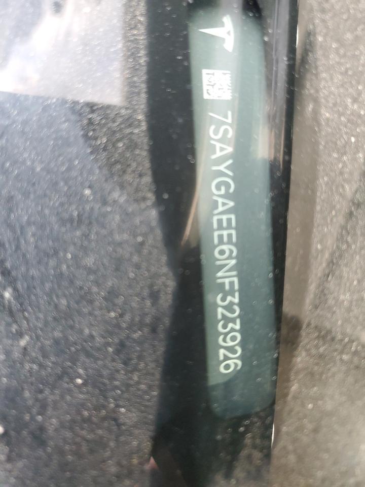 2022 Tesla Model Y VIN: 7SAYGAEE6NF323926 Lot: 67656215