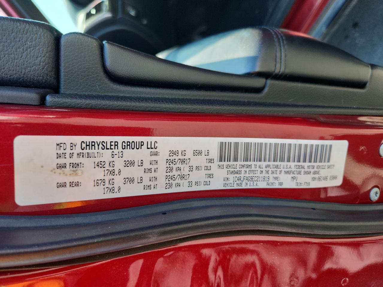 1C4RJFAG9EC211819 2014 Jeep Grand Cherokee Laredo