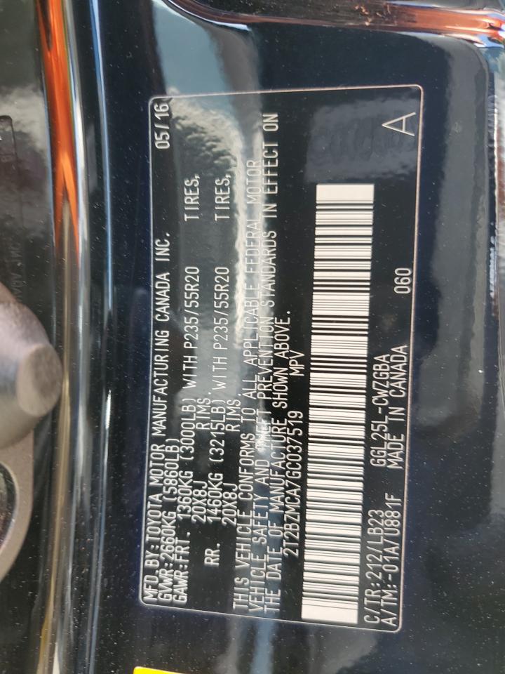 2016 Lexus Rx 350 Base VIN: 2T2BZMCA7GC037519 Lot: 67572865