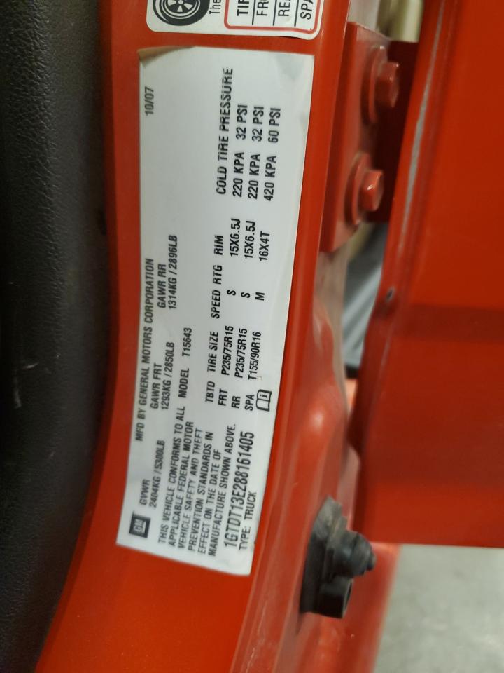 2008 GMC Canyon VIN: 1GTDT13E288161405 Lot: 69254155