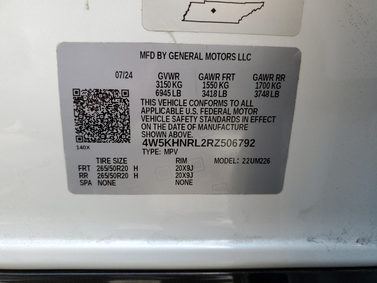 2024 Acura Zdx A-Spec VIN: 4W5KHNRL2RZ506792 Lot: 68716115