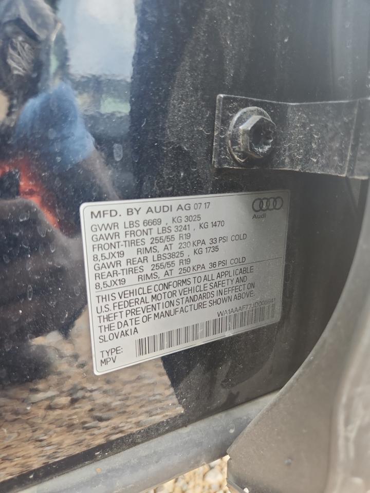 2018 Audi Q7 Premium VIN: WA1AAAF77JD005941 Lot: 67944485