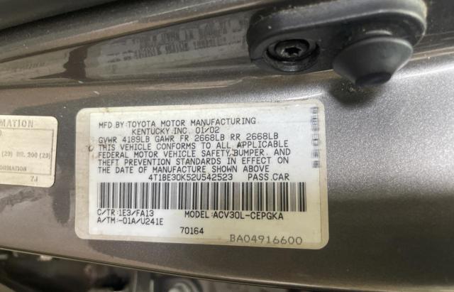 2002 TOYOTA CAMRY LE  