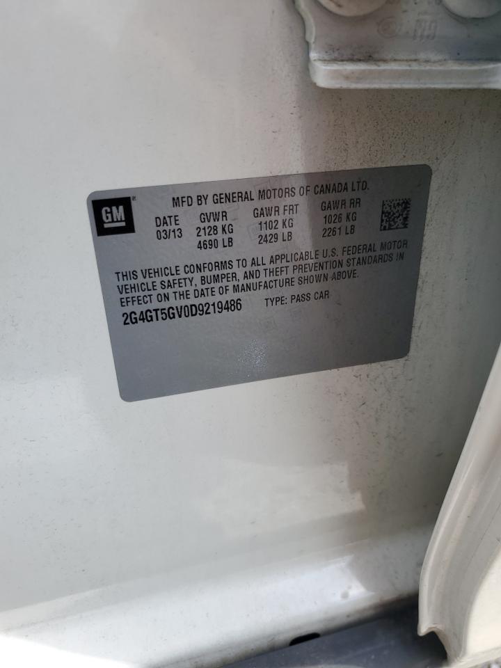 2013 Buick Regal Premium VIN: 2G4GT5GV0D9219486 Lot: 69773365