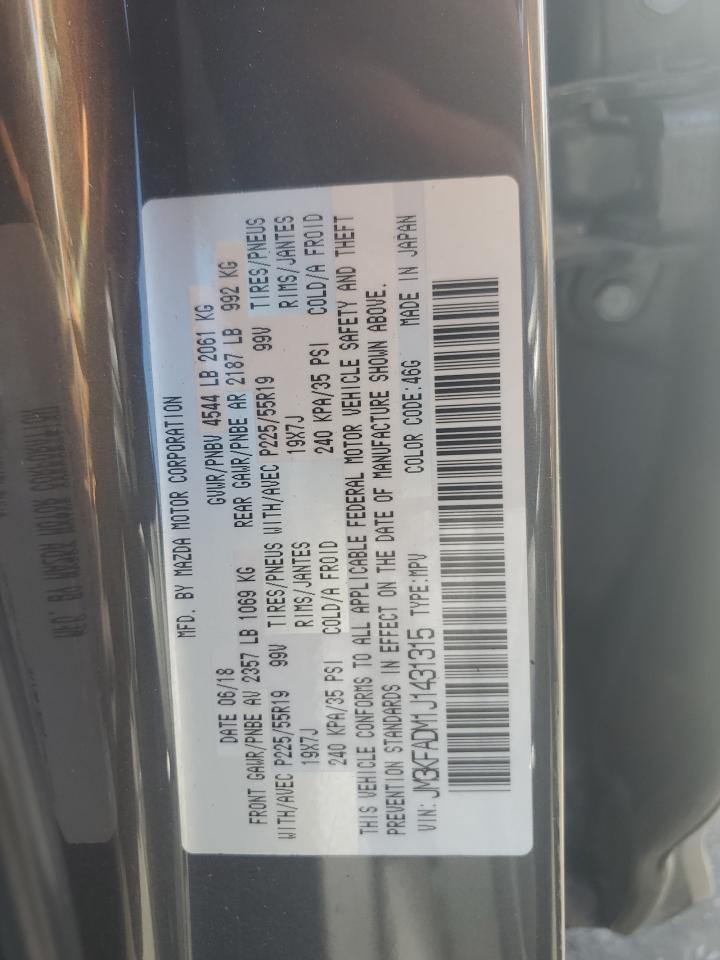 2018 Mazda Cx-5 Grand Touring VIN: JM3KFADM1J1431315 Lot: 69150625