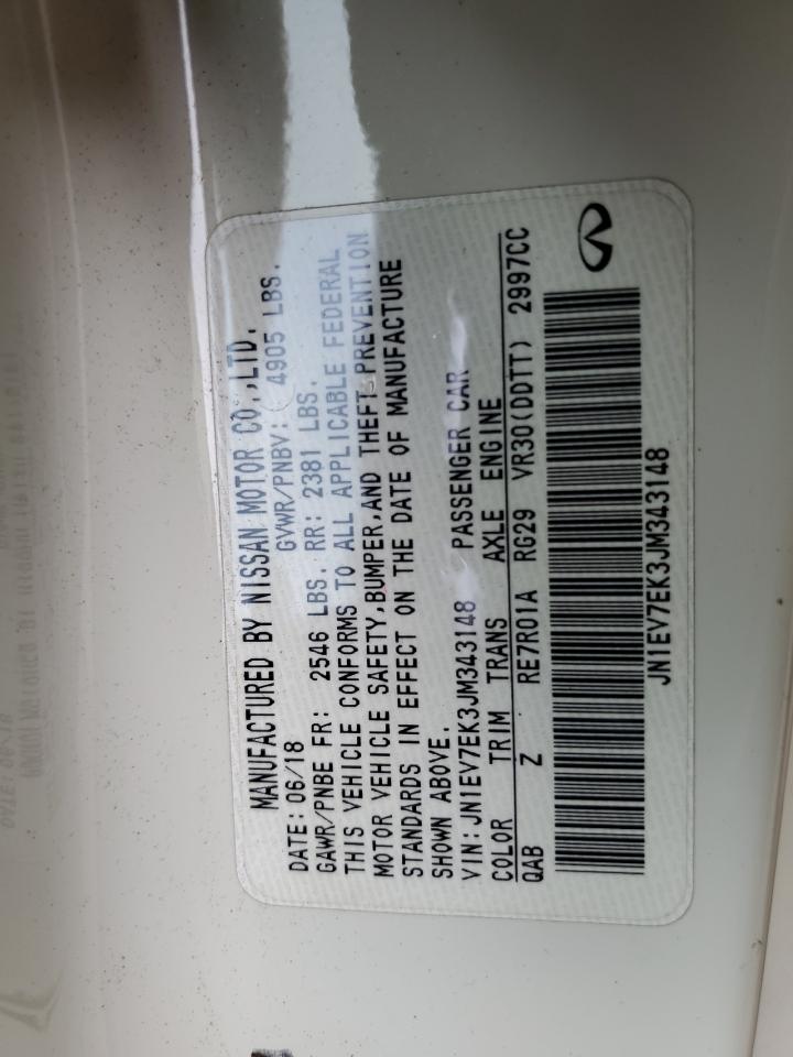 2018 Infiniti Q60 Luxe 300 VIN: JN1EV7EK3JM343148 Lot: 70314245