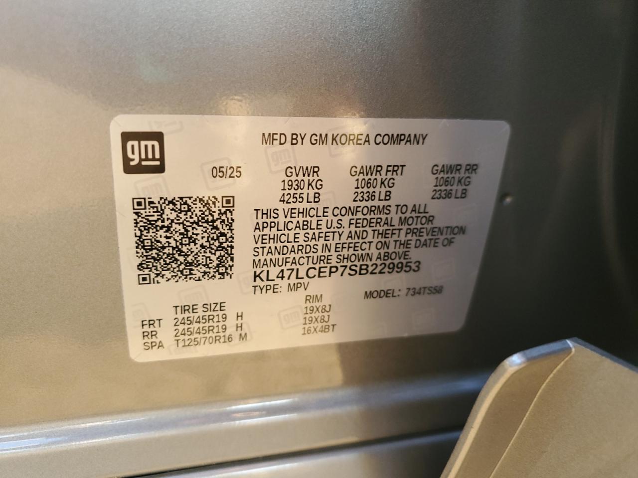 2025 Buick Envista Avenir VIN: KL47LCEP7SB229953 Lot: 69796465