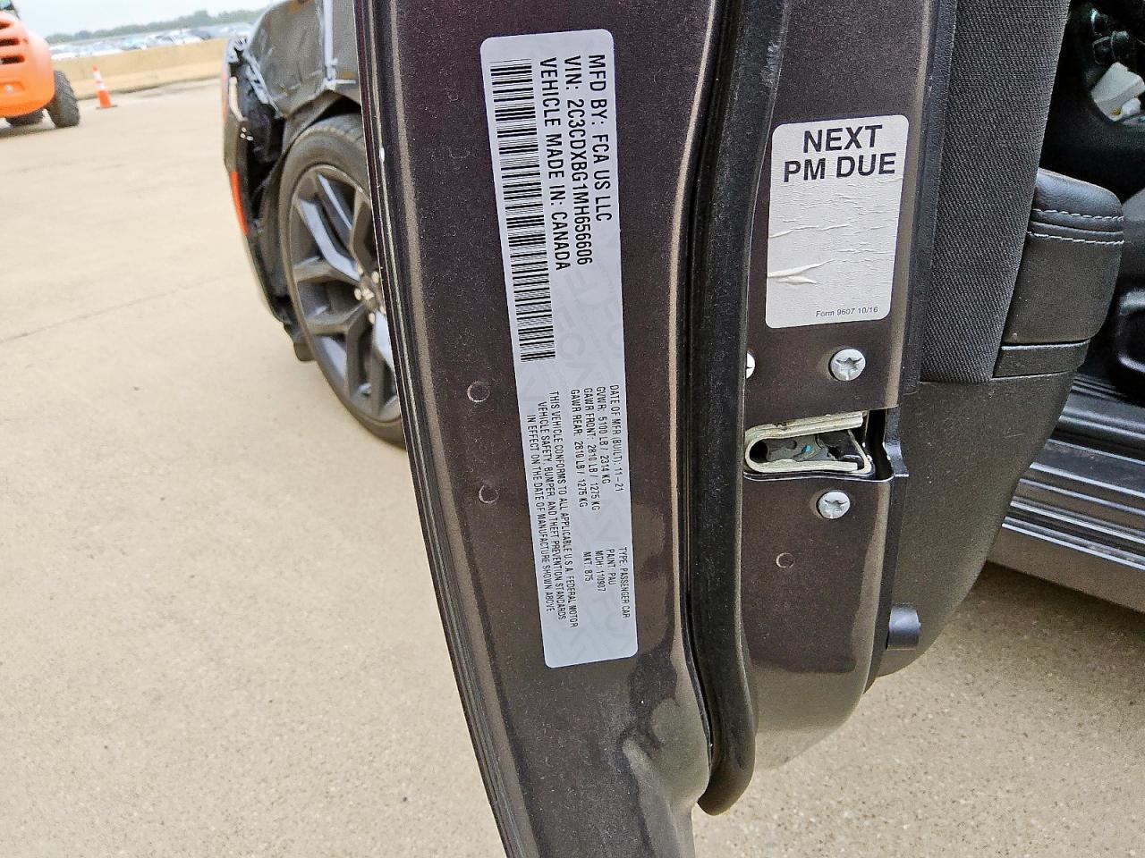 2021 Dodge Charger Sxt VIN: 2C3CDXBG1MH656606 Lot: 70766055