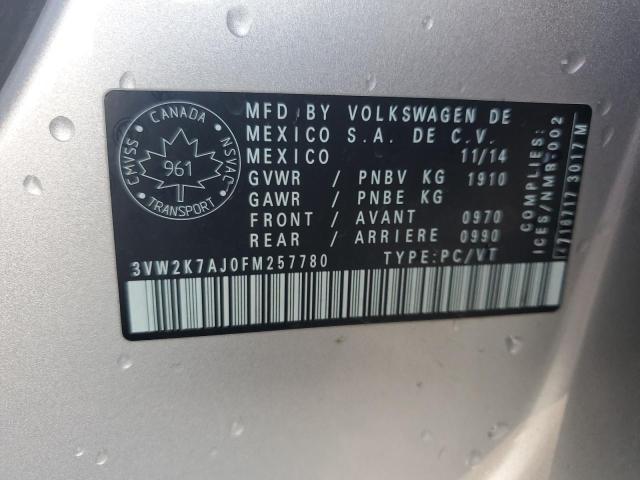 2015 VOLKSWAGEN JETTA BASE  