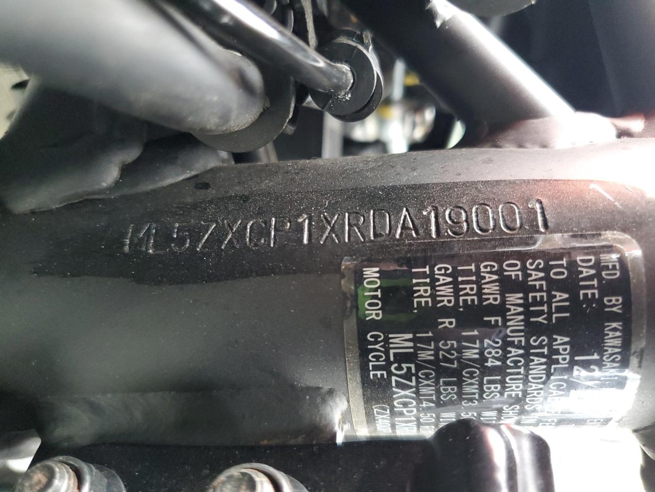 2024 Kawasaki Zx400 P VIN: ML5ZXCP1XRDA19001 Lot: 67597055