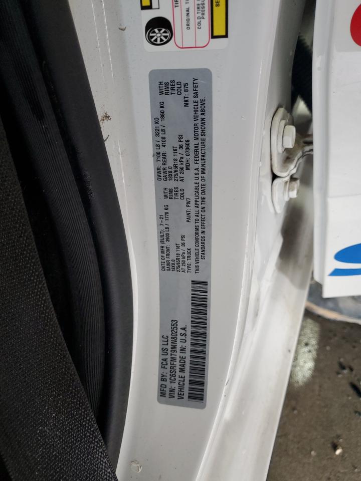 2021 Ram 1500 Big Horn/Lone Star VIN: 1C6SRFMT9MN802553 Lot: 69934385