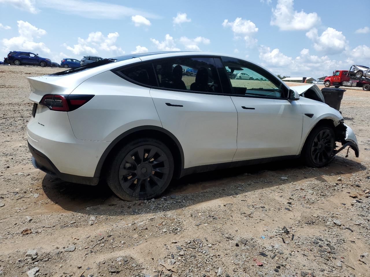 2022 Tesla Model Y white null electric 7SAYGDEE7NF570924 photo #4