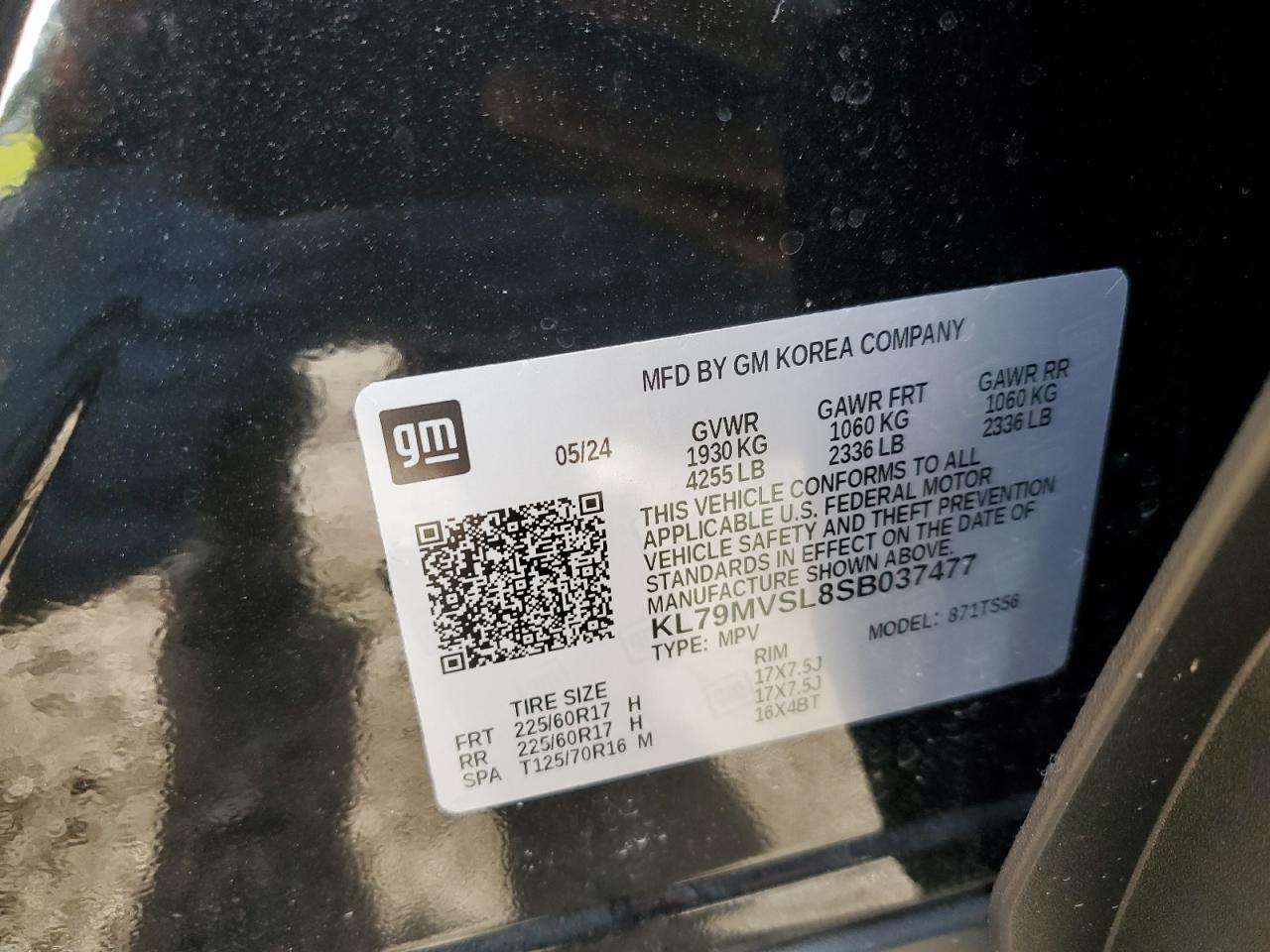 2025 Chevrolet Trailblazer Activ VIN: KL79MVSL8SB037477 Lot: 71058075