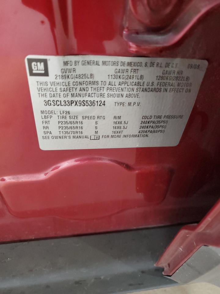 2009 Saturn Vue Xe VIN: 3GSCL33PX9S536124 Lot: 69646875