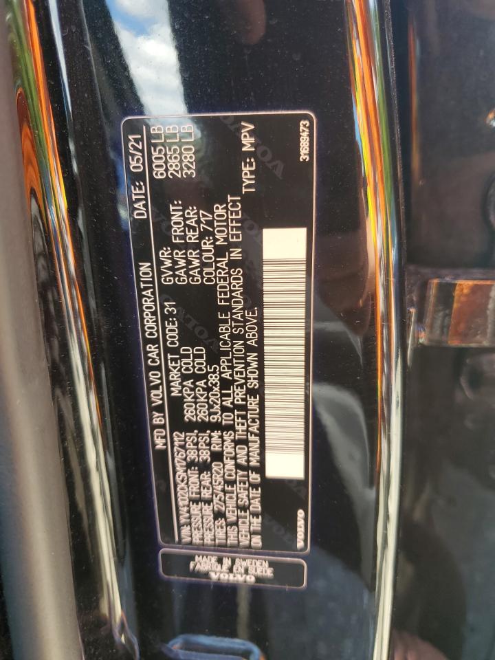 2021 Volvo Xc90 T5 Momentum VIN: YV4102CK5M1767112 Lot: 70357385