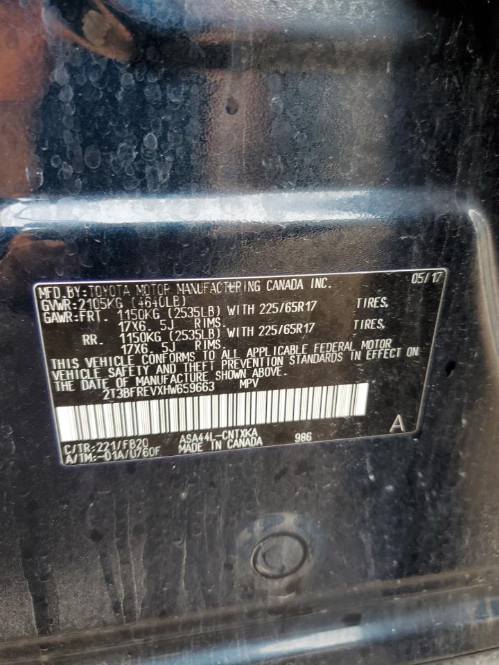 2017 Toyota Rav4 Le VIN: 2T3BFREVXHW659663 Lot: 69231965