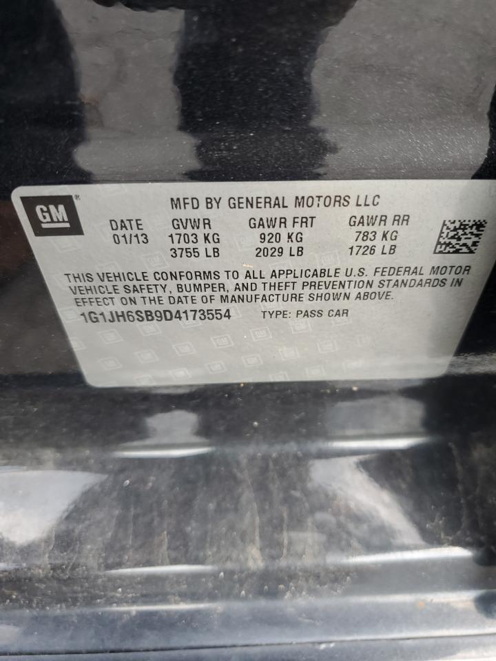 2013 Chevrolet Sonic Rs VIN: 1G1JH6SB9D4173554 Lot: 68952345