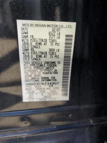 2007 NISSAN TITAN XE  