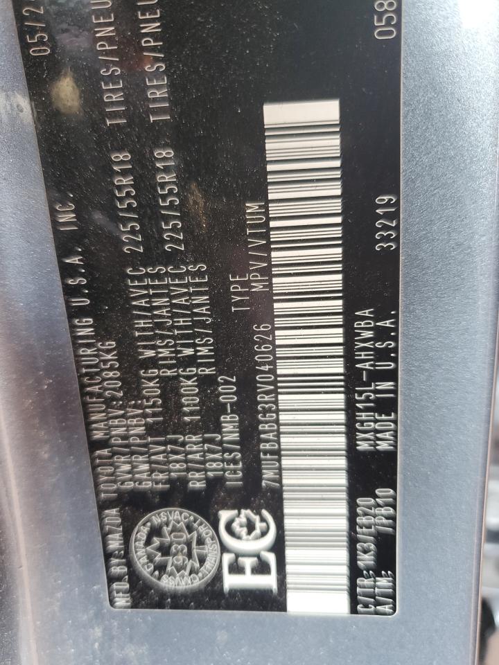 2024 Toyota Corolla Cross Se VIN: 7MUFBABG3RV040626 Lot: 68930955