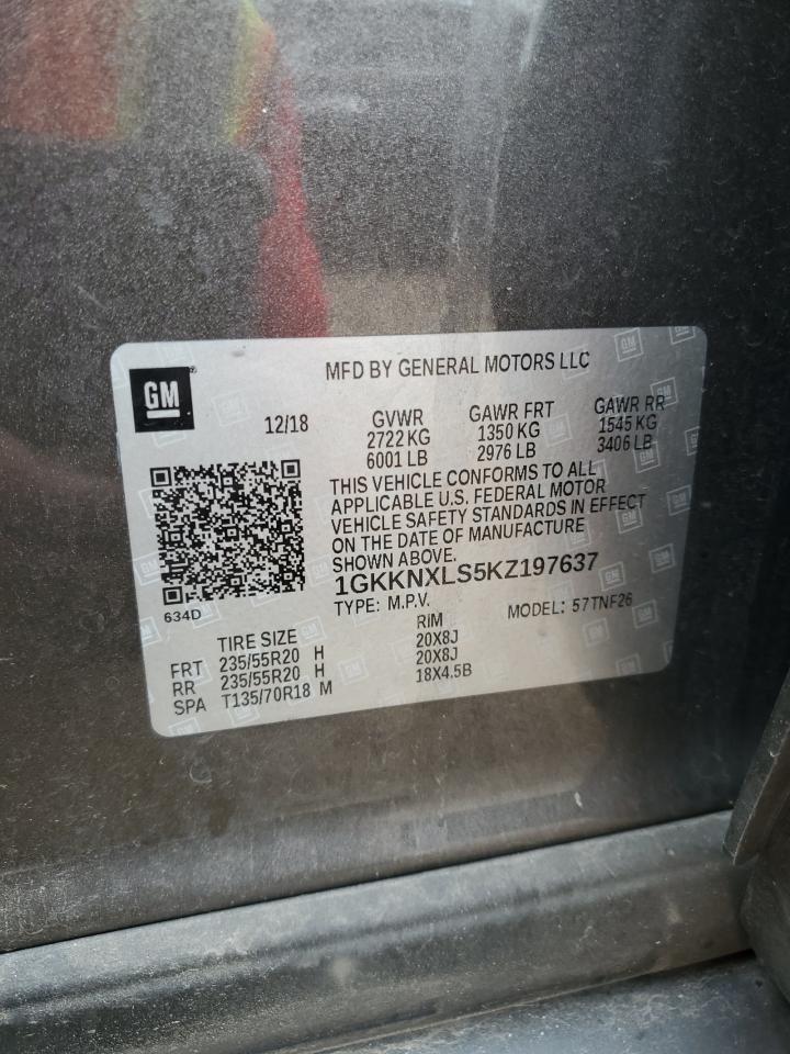 2019 GMC Acadia Denali VIN: 1GKKNXLS5KZ197637 Lot: 69614625