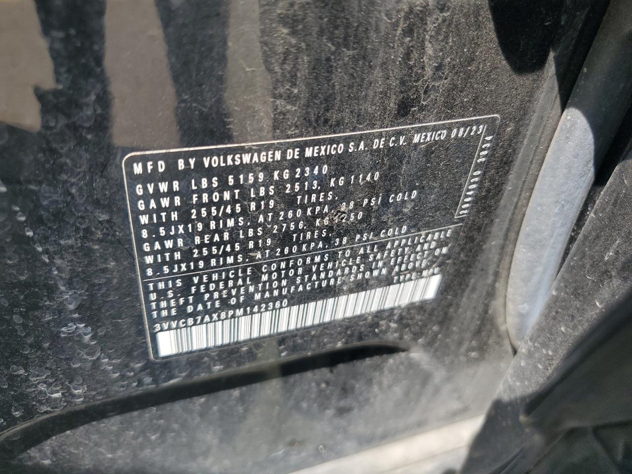 2023 Volkswagen Tiguan Se R-Line Black VIN: 3VVCB7AX8PM142360 Lot: 69972215