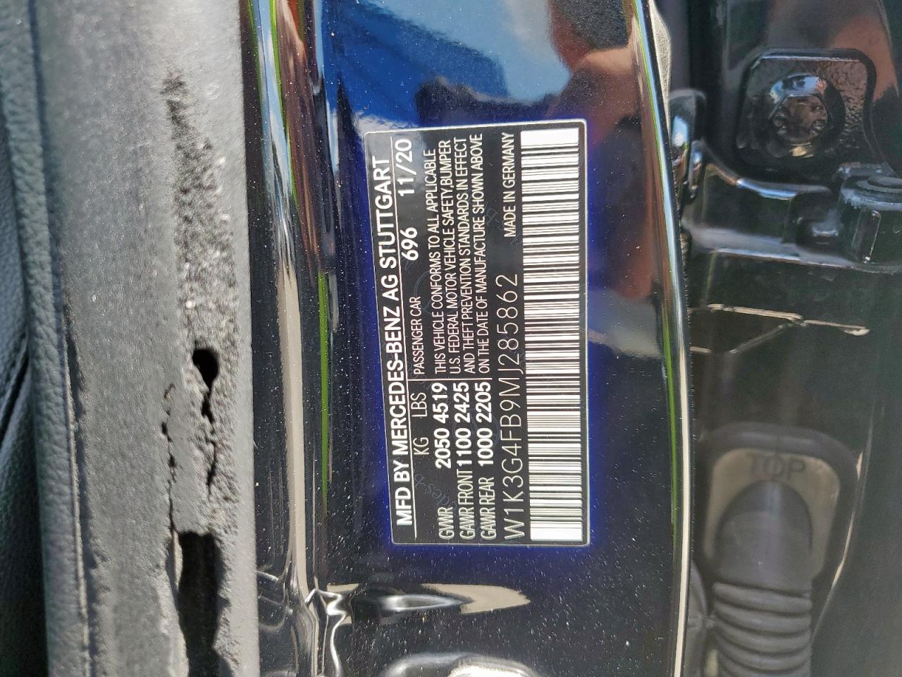 2021 Mercedes-Benz A 220 4Matic VIN: W1K3G4FB9MJ285862 Lot: 68046305