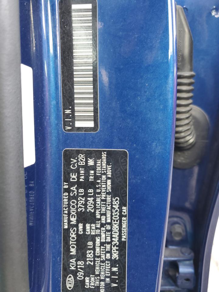 2019 Kia Forte Gt Line VIN: 3KPF34AD8KE035485 Lot: 68770985