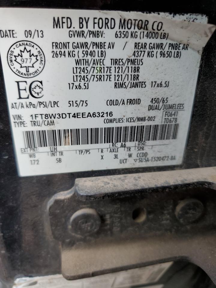 2014 Ford F350 Super Duty VIN: 1FT8W3DT4EEA63216 Lot: 67639845