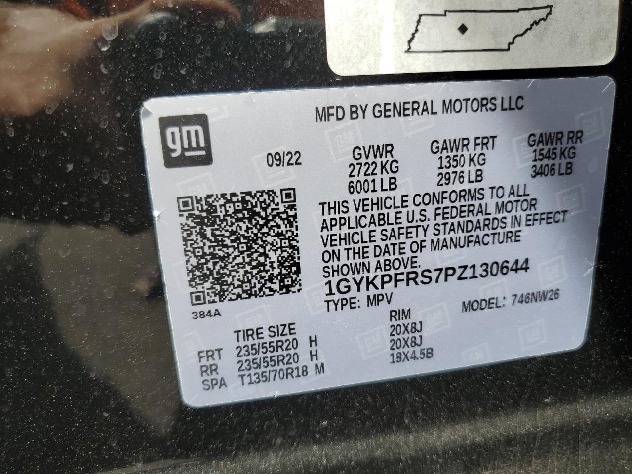 2023 Cadillac Xt6 Platinum Premium Luxury VIN: 1GYKPFRS7PZ130644 Lot: 70929875