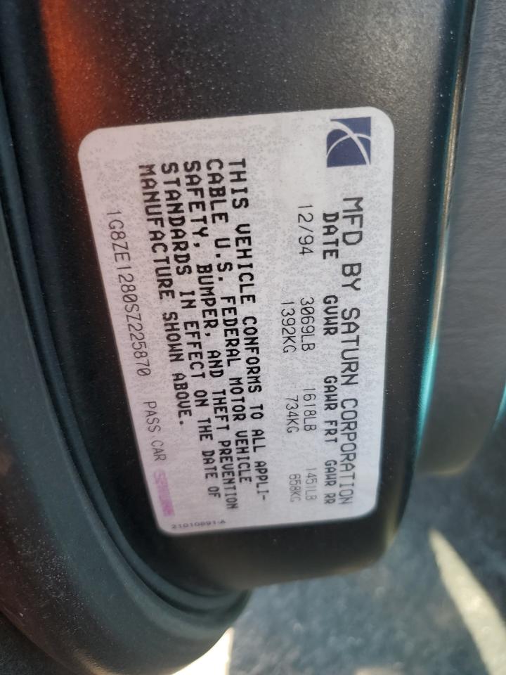 1995 Saturn Sc1 VIN: 1G8ZE1280SZ225870 Lot: 67038365